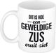 Bellatio Decorations Geweldige Zus koffiemok - wit - 300 ml - keramiek - magnetronbestendig