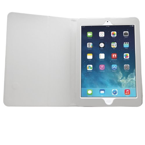 SAMRICK Executive Speciaal ontworpen Union Jack England Team GB Book Wallet Case met Exclusieve Kijkstandaard, Screen Protector, Microvezel Doek voor Apple iPad Air - Rood/Blauw/Wit