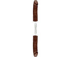 Double D - Realistic Double ULTRASKYN Dildo - Brown - 40 cm