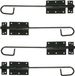 AMIG Verrou coulissant vertical/loquet - 4x - acier - 35 x 6cm - noir - clôture - portail