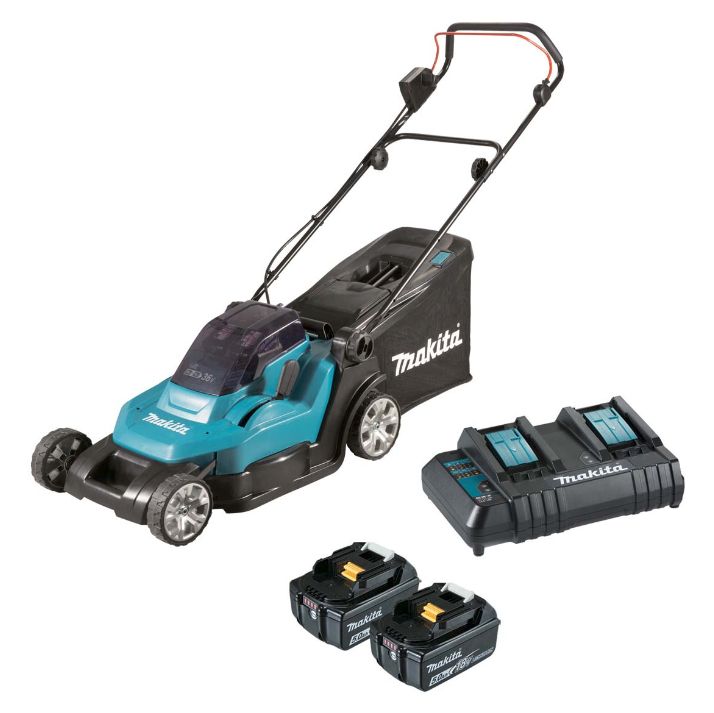 Makita DLM432CT2 Accu Grasmaaier - 2x18V - 43cm - Incl. 2x 5.0Ah Accu & Duolader