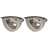 vidaXL - Verkeersspiegel - halve - bol - 2 - st - Ø - 30 - cm - acryl