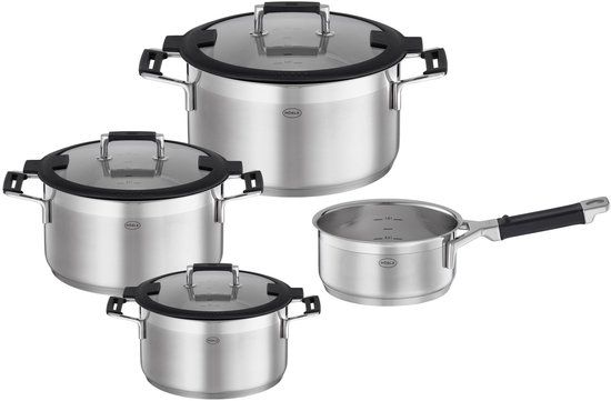 Rösle Silence Pro Pannenset - 4-Delig - Zilver