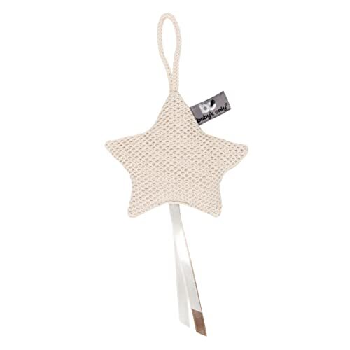 BO BABY'S ONLY - Gebreide decoratie hanger ster Robust - Decoratieve accessoires - Zand - Met ophanglusje