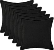 vidaXL - Kussensloop - 6 stuks - Zwart - 50 x 50 cm
