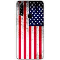 Oppo Siliconen hoesje compatibel met de Amerikaanse vlag van de Oppo A31