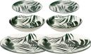 Secret de gourmet Servies set Palm Leaf - 36-delig - groen - Aardewerk - 6 personen