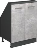 Vicco Rion Kast voor schuine wand – met 2 deuren Beton/antraciet