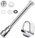 Sans marque Rallonge de robinet de cuisine flexible avec 2 modes, longueur 14 cm, argent