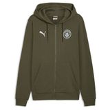 PUMA Sportsweatvest 'Manchester City' olijfgroen / zwart