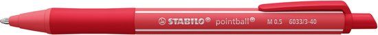 STABILO Pointball Colorful Red Ballpoint Pens | 10 Pieces