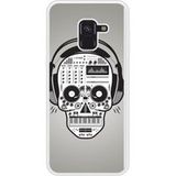 Samsung Bedrukt siliconen hoesje compatibel met Galaxy A8 2018 Skull Music