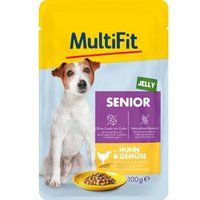 MultiFit MultiFit natvoer voor honden, senior, met kip en groenten 24x100 g
