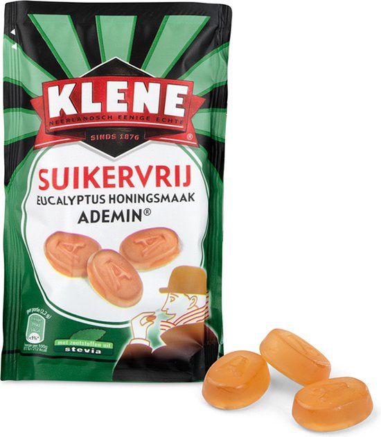 Klene Ademin - suikervrij - eucalyptus honingsmaak - 110g