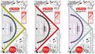 Geometrische Herlitz My.Pen Hoek 16 cm met handvat – driehoeken (45° driehoek, kunststof, meerkleurig, transparant, 16 cm, 1 stuk, 95 mm)