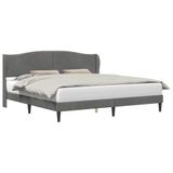 vidaXL Bedframe met hoofdeinde, donkergrijs, 200 x 200 cm, fluweel