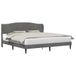 vidaXL Bedframe met hoofdeinde, donkergrijs, 200 x 200 cm, fluweel