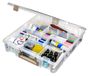 ArtBin Super schoudertas met uitneembare scheidingswanden, draagbare organizer voor kunst en handwerk, met handvat, [1] kunststof opbergdoos, transparant, 1 verpakking