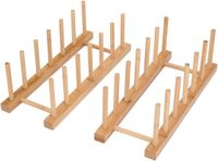 Unyqoos® Bamboe afdruiprek voor servies, set van 2