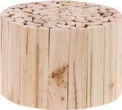 Merkloos Relaxdays Plantenkruk Hout Rond 30 cm Lichtbruin