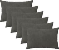 vidaXL Kussensloop 6 stuks HEERLEN Donkergrijs 50 x 80 cm Fluweel