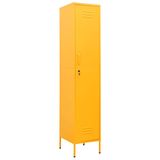 vidaXL Lockerkast 35x46x180 cm staal mosterdgeel