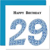 Leuke Shapecloud Leuke 29e verjaardagskaarten voor mannen - Happy Birthday-kaart voor zoon dochter broer zus oom tante nichtje neef neef neef, 145 mm wenskaarten