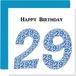 Leuke Shapecloud Leuke 29e verjaardagskaarten voor mannen - Happy Birthday-kaart voor zoon dochter broer zus oom tante nichtje neef neef neef, 145 mm wenskaarten
