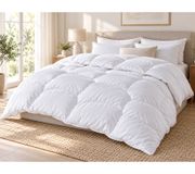 Ventilateur couette matelassée fan 200 × 220cm avec garnissage DACRON Comforel Clima – couette thermorégulatrice pour un sommeil confortable – blanc