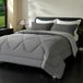 Couette Réversible couette 4 saisons 240 x 220 cm Gris