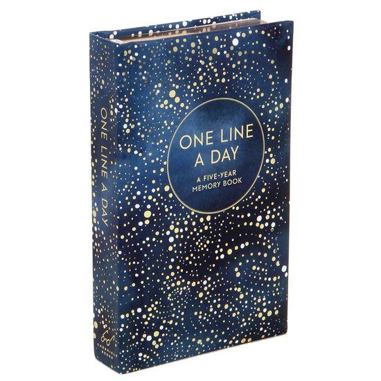 Celestial One Line a Day - A Five-Year Memory Book - Hardcover - Blauw