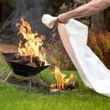 Merkloos Veiligheid glasvezel blusdeken voor vlamisolatie - 4-pack brandblusdekens DIN EN 1869:2019 - 4x 1m x 1m