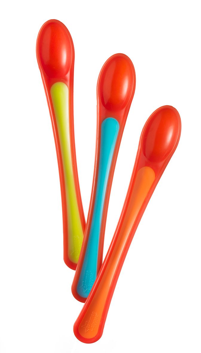 Tommee Tippee 3 x warmtegevoelige lepels - rood