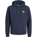 JACK & JONES JJSEATTLE SWEAT HOOD Heren M Katoen/Polyester Navy Blazer