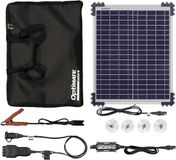 OptiMate Solar DUO Autokit 20W – Slimme Zonne-Acculader & Onderhouder 12V (OBDII) voor Auto, Camper, Motor, ATV & Jetski – Weerbestendig Compleet Systeem, Veilig Opladen & Automatische Monitorfunctie
