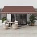 Maison Exclusive - Pare-soleil électrique, 4,5 x 3,5 mètre, marron, 100% polyester