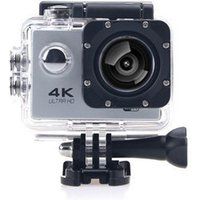 Aiorber 4K Action Camera with 64GB SD Card, App Connection, WLAN, Waterproof to 30m, 2-inch, Silver Grey