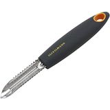 Fackelmann Zachte dunschiller voor aardappelen, groenten en fruit, geschikt als visschiller, ergonomische handgreep met aangenaam gevoel, roestvrij staal, 18 cm, 1 stuk