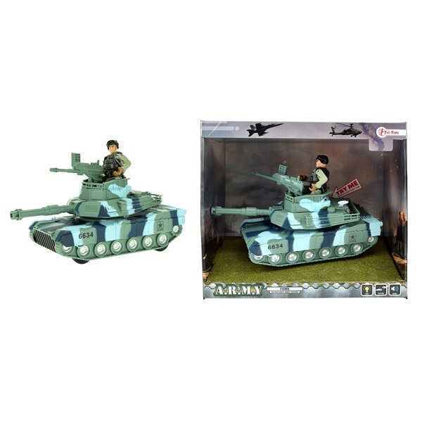 Toi Toys Frictie tank met soldaat