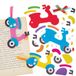 Baker Ross FN077 Bromfiets Mix & Match Bladwijzer Sets - Set van 8