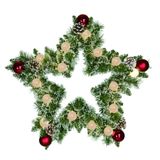 Black box Kaprun Wreath Star Green Frosted Red Warm White 15L 120 Tips B/O H5XD60 cm Kunstkerstboom Black Box