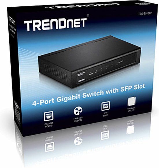 TRENDnet TEG-S51SFP Switch - Black