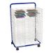 School Outfitters SPG-LED1027W-SO Sprogs Art Drying Rack, 23 3/4" W x 17 1/2" D x 38" H, Blauw/Wit