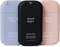 HAAN 3-Pack Mix Handspray Handverzorging Navulbaar 3x 30ml Morning Glory, Wood Night & Bright Rose
