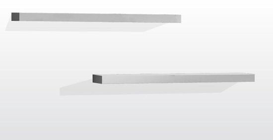 Vipack Wandschappen 2 st Lara hout wit