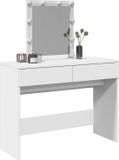 vidaXL Kaptafel met LED 100x40x130 cm Wit