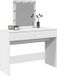 vidaXL Kaptafel met LED 100x40x130 cm Wit