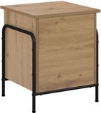 vidaXL Opbergbox Artisanaal eiken 80 x 40 x 49,5 cm Bewerkt hout