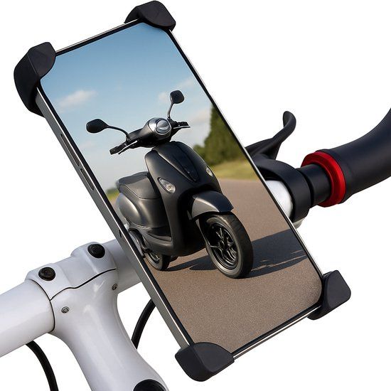 Opline KING mobiele houder voor fiets of motorfiets | Motorola Moto G7 Plus | Zwart