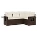 VidaXL Loungeset met kussens, polyrotin, bruin